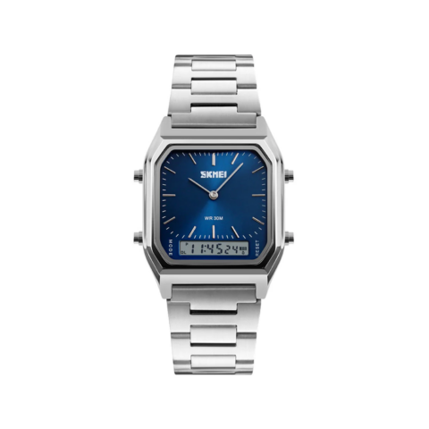 CURREN 9095 Elegant Stainless Steel Classic Women Quartz Watch- Silver & Blue